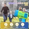 Gun Toys 40 Hole Bubble Machine Childrens Bubble Gun Toy Electric Gun Automatisk Bubble Blowing Without Battery Without Bubble Water T240309