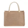 Sacs à provisions Burlap Tote Blank Jute Beach Handsbag Vintage Reutilisable Cadeau