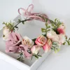 Handgemaakte verstelbare bloemkrans Hoofdband Halo Floral Crown Crown Headpiece Wedding Festival Party 2452