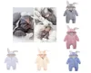 Retail Ins Baby Big Ears Rabbit Romper Onepiece Rompers Spädbarn Toddle Onesies Jumpsuits Kids Triangular Climbing Clothes Children6750779