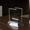 Dekorativa föremål Figurer Creative Newton Cradle Balance Steel Balls Perpetual Motion Collision Ball School Teaching Physics Science Pendulum Home Decor T240