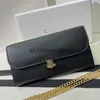 Cross Body Fashion designer luxury Leather wallets long Credit Card Holder purse bags postman bag With chain coin purses with box dust H240309