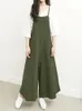 ZANZEA Summer Women Fashion Jumpsuits Casual Wide Leg Rompers Femme Solid Cotton Linen Overalls Loose Playsuits Pants Oversized 240308