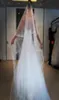 Veli da sposa scintillanti Perline con strass 2T 3M Velo da sposa bianco avorio Lunghezza cattedrale Velo da sposa su misura3916096