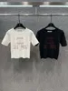 2024 Tasarımcı T-Shirt Moda T-Shirt Kadınlar Yeni Yazı Baskılı Kısa Kollu T-Shirt Kadınlar Kısa T-Shirt Beyaz Siyah SML