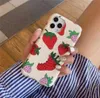 Fashion Letter Phone Case na iPhone 13Pro 13 Pro 12 12pro 11 11pro x xs Max xr 8 7 8plus 7plus twarda tekstura truskawkowa pr6159904