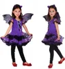 Costume da pipistrello per ragazza bambini Cosplay vestito da ballo mantello mantello Costumi per bambini piccola strega Children039Day Halloween6616402