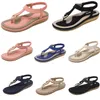 2024 summer women shoes Sandals low heels Mesh surface Leisure Mom Black white large size 35-42 J16 GAI
