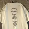 女性用Tシャツメンズとレディースコットンストリートスケルトン半袖TシャツメンズとレディースルーズフィッティングファッションブランドJ240309