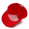 Cappello da ricamo MAGA Trump 2024 Berretto da baseball in cotone nero rosso per le elezioni