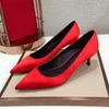 Kleding Schoenen Dames Zijde Vrouwelijke Dunne Hoge Hak Werk Feest Pumps Dames Puntschoen Mode Vrouw Rood Zwart Formeel Groen Blauw Geel A005