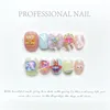 False Nails, Glitter Butterfly Butterfly unha com cola Bling Press on Y2K Reutilable Coffin Tips Gift XS S M L