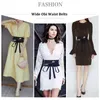 Embroidered Wide Waist Belt for Women Ladies Self Tie Wrap Around Obi Band Cinch Boho Fabric Belts Dress 240309