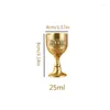 Mokken 1pc 25/100ml Vintage Wijnbeker Hoogwaardige Metalen Retro Unieke Mini Champagne Kelk Geschenken