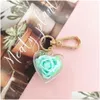 Clé de voiture Nouveau mignon Rose Porte-clés Amour Coeur Pendentif Fleur éternelle Porte-clés pour femmes Sac Ornements Clés de voiture Accessoires Couple Drop Deli Dhmn5