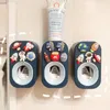 Автоматический детский дозатор зубной пасты, соковыжималка для детей, бытовой держатель для зубных щеток с героями мультфильмов, аксессуары для ванной комнаты 240228
