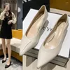 Dress Shoes Splicing Details Stiletto High Heels Soft Leather Comfort Office Work Female 3cm Low Heel Not Tired Feet Small