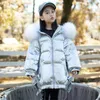 Down Coat Girls Cotton Ubrania zagęszcza zimowa kurtka 2024 Dzieci z kapturem parkas parkas w połowie ciepłej odzieży wierzchniej 4 6 10 12 14y