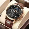 Horloges LUIK Mannen Horloges Waterdicht Lichtgevende Topmerk Luxe Lederen Casual Sport Quartz Horloge Militaire Man Horloge Voor 316E