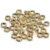 500pcs lot Metal Alloy 18K Gold Silver Color Crystal Rhinestone Rondelle Loose Beads Spacer for DIY Jewelry Making Whole 244F