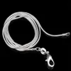 Intero: 20 pezzi di catena a serpente in argento sterling 925 da 1 mm 16 18 20 22 24 possono scegliere the226z