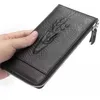 Genuine leather Alligator zipper mens long designer wallets male fashion casual cow leather card zero purses high phone clutchs no300E