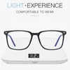 Ultra-léger mode flexible TR90 lunettes carrées hommes femmes lunettes optiques transparentes cadre Anti lumière bleue clair Spectacle 240227