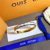 Europa Ameryka Styl mody Bracelets Kobiety Bankle Luksusowa projektant biżuterii 18K Gold Splated Stali Stal Miłośnicy ślubne Prezent BA255B