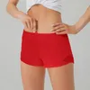 pantaloncini firmati da donna Pantaloncini da palestra per yoga Slim Quick Dry Traspirante Alta elasticità Materiale in nylon Stile ampio Giunzioni a rete Sensazione di nudo Vita alta Foderato con coulisse