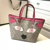 INS Kids Children Letter Printed Handbags Designer Kids Fox Tote Bags Fudicury Girls Single Counter Messenger Bag S1068