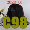 Senaste 2024 Q1 BJ 107 DrawString Bag BJ107 Beltvattentät ryggsäckskor Kläder Yoga Running Fitness Travel 240227