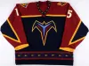 Benutzerdefiniertes Hockey-Trikot für Herren und Damen, Atlanta, Thrashers, 15 Dany Heatley, 17 Ilya Kovalchuk, Zach Bogosian, Marian Hossa, genäht, blau, marineblau und weiß