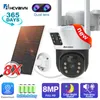 Dual Lens PTZ Solar Camera Screens PIR Human Tracking Outdoor Color NIght WIFI Security CCTV Surveillance IP