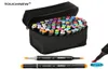 TouchNew Sketch Soft Brush Art Markers Set Dual Headed Feil AloHOLOL BASED Markers for Manga Drawing Animation Design Supplies 20119173731