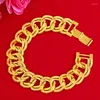 Charme pulseiras para sempre não desaparecer 18k cor de ouro casamento bizuteria para homens fino pulseira feminina bijoux femme pulseira de pedras preciosas jóias masculino