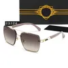 Fashion designer sunglasses Classic Outdoor Trend UV protection Retro flat square rimless metal glasses