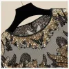 T-shirt Vintage elegante perline paillettes maglia top bling prospettiva maglietta a maniche corte maglietta moda donna Donna