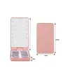 Compact Mirrors Lady Folding Led Makeup Mirror With Lashe Tray 5 Pairs/Set False Eyelashes Packaging Box Touch Sensor 12 Lights Cosmet Dhdro