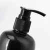 Vloeibare zeepdispenser 4 stuks 500 ml drukpompfles emulsie reizen subverpakking hervulbaar (zwarte en zwarte pomp)