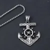 Pendentif Colliers Vintage Bateau Ancre Hommes Collier Viking Nautique Voilier Hipster Personnalité Gothique Hip Hop Accessoires