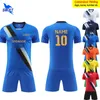 Aanpassen Print Sneldrogend Jongens Kindervoetbalshirts Set Korte mouw Heren Voetbaluniformen Sportpak Futsal Training Sportkleding 240228