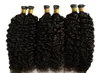 Graad 7a Onverwerkte Maagdelijke Mongoolse Kinky Krullend Haar Italiaanse keratine Fusion Stick I TIP Human Hair Extensions Afro Kinky Krullend H8205870