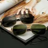 Fashion Rectangle Solglasögon Män Kvinnor Designer Metal Frame Outdoor UV400 Driving Sun Glasses Z39 med Case1788