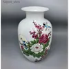 Vasi Ceramica Vasi Accessori Arredamento per la casa Decor Artigianato Palazzo Tavolo Vaso di fiori finti + Base Ornamenti in porcellana Florero Alto 23 CM L240309