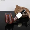 Other Home Garden High Quality Briar Smoking Pipe Creative Handmade Tobacco Pipe Briar Wood Pipe Portable Briar Pipe Smoke Accessory T240309