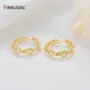Cluster Rings Gold Plated Punk Gothic Geometric Open For Women Adjustable Flower Love Twist Ladies Fashion Jewelry