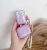 エアポッドケースカバーパールシェルメタルキーチェーンシリコンヘッドフォンイヤホンケースエアポッド1 2 Pro Air Pods Glossy Wireless Headse4556441