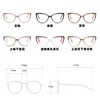 Solglasögon TR90 Cat Eye Anti Blue Light Glasögon 2024 Fashion Metal Frame European och American Trendy Large Glasse