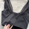 Maglietta sexy canotte canotte nere reggiseno femmina camis diamanti a lisca di pesce fustina di ragazze chic top chic top abiti dropshipping