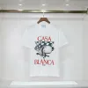 24ss mens designer de qualidade camiseta Leeter imprimir manga curta homem tripulação pescoço antes e depois da impressão moda streetwear casablanc s-3xl tops tee